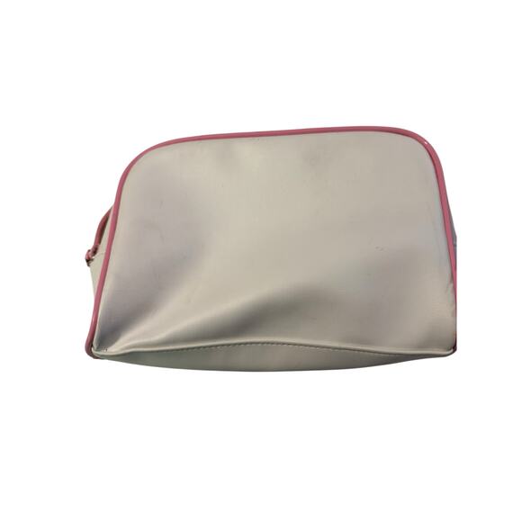 CHANEL Parfums Cosmetic Makeup Bag White with Pink Trim Travel Pouch - Picture 2 of 7